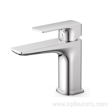 Tall Black Handle Chrome Bathroom Faucet